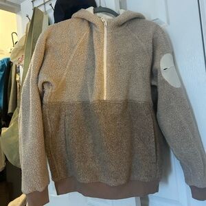 Outdoor Voices Cream Sherpa Pullover